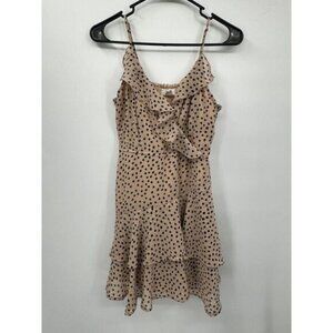 JAPNA Woman's Cream/black Polka Dot Skort Dress Size‎ M